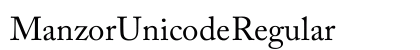 Manzor Unicode Regular Font Preview