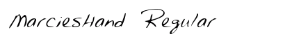 MarciesHand Regular Font Preview