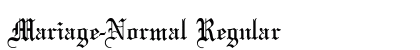 Mariage-Normal Regular Preview