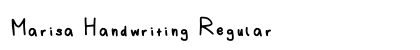 Marisa Handwriting Regular Font Preview