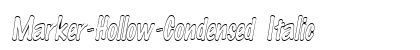 Marker-Hollow-Condensed Italic Preview