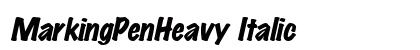 MarkingPenHeavy Italic font free download