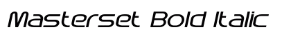 Masterset Bold Italic font free download