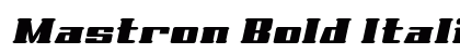 Mastron Bold Italic font free download
