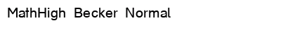 MathHigh Becker Normal font free download