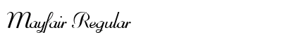 Mayfair Regular Font Preview