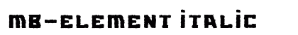 MB-Element Italic Font Preview