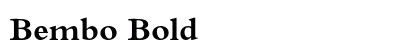 Bembo Bold Preview