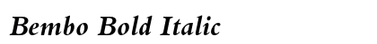 Bembo Bold Italic font free download