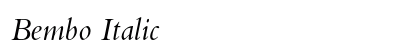 Bembo Italic Preview