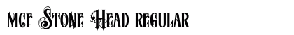 MCF Stone Head Regular font free download