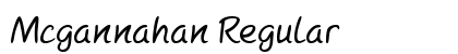Mcgannahan Regular Font Preview