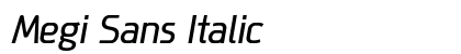 Megi Sans Italic preview Megi Sans Italic preview