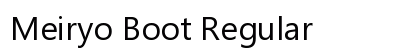 Meiryo Boot Regular Font Preview
