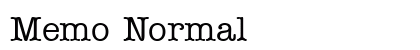 Memo Normal font free download