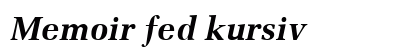 Memoir fed kursiv Preview