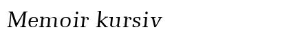 Memoir kursiv font free download
