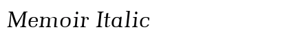 Memoir Italic Preview