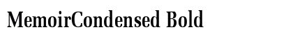 MemoirCondensed Bold Preview