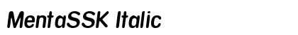 MentaSSK Italic Font Preview