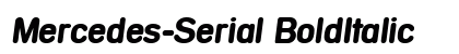 Mercedes-Serial BoldItalic Preview