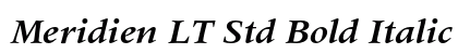Meridien LT Std Bold Italic font free download