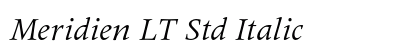 Meridien LT Std Italic Preview