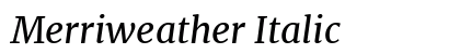 Merriweather Italic font free download