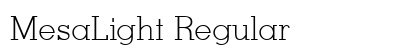 MesaLight Regular font free download