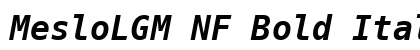 MesloLGM NF Bold Italic Preview