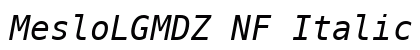 MesloLGMDZ NF Italic Preview