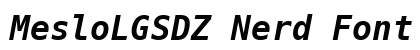 MesloLGSDZ Nerd Font Bold Italic font free download