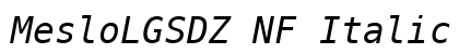 MesloLGSDZ NF Italic font free download