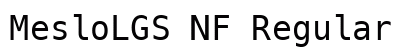 MesloLGS NF Regular Preview