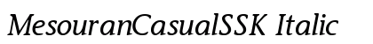 MesouranCasualSSK Italic Font Preview