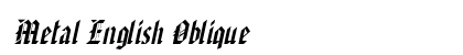 Metal English Oblique preview