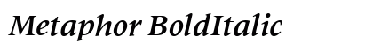 Metaphor BoldItalic font free download