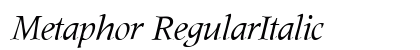 Metaphor RegularItalic font free download