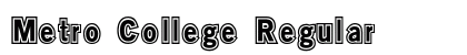 Metro College Regular font free download