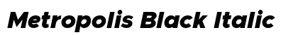 Metropolis Black Italic Preview