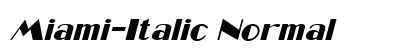 Miami-Italic Normal Font Preview