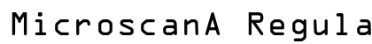 MicroscanA Regular font free download