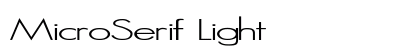 MicroSerif Light font free download