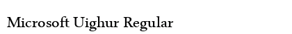 Microsoft Uighur Regular Preview