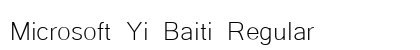 Microsoft Yi Baiti Regular Font Preview