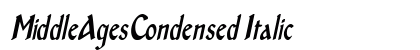 MiddleAgesCondensed Italic font free download