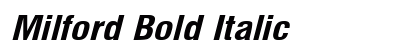 Milford Bold Italic font free download