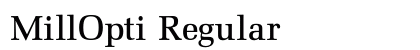 MillOpti Regular font free download