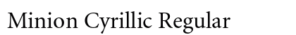 Minion Cyrillic Regular Preview