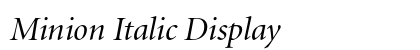 Minion Italic Display font free download